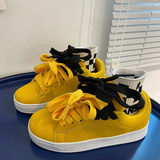 Damen Sportliche Sneakers mit Knotenschnürung und flexiblem Obermaterial EB