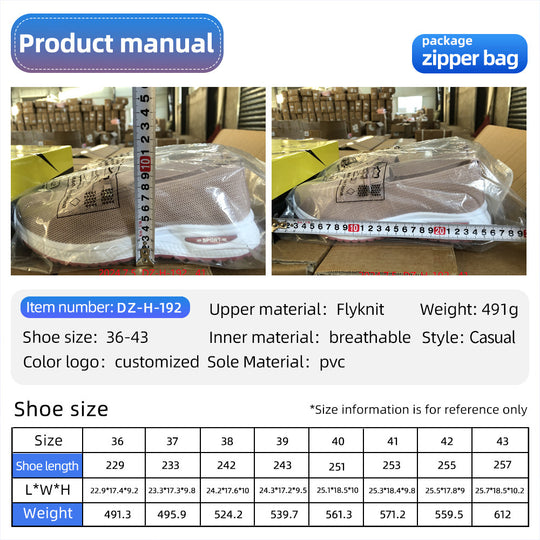 Damen Sportliche Slip-On Sneakers mit atmungsaktiver Strickoberfläche EB