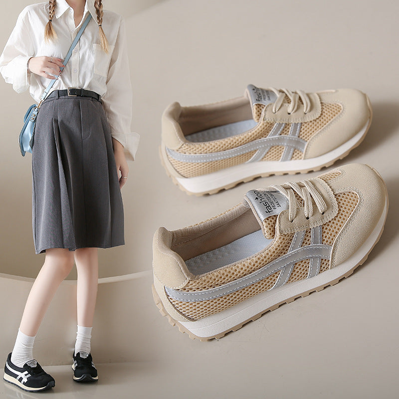 Damen Sportliche Sneakers mit luftdurchlässiger Mesh-Oberfläche und flexibler Dämpfung EB
