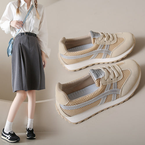 Damen Sportliche Sneakers mit luftdurchlässiger Mesh-Oberfläche und flexibler Dämpfung EB
