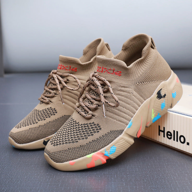 Damen Modische und atmungsaktive Sneakers mit dynamischem Farbdesign EB