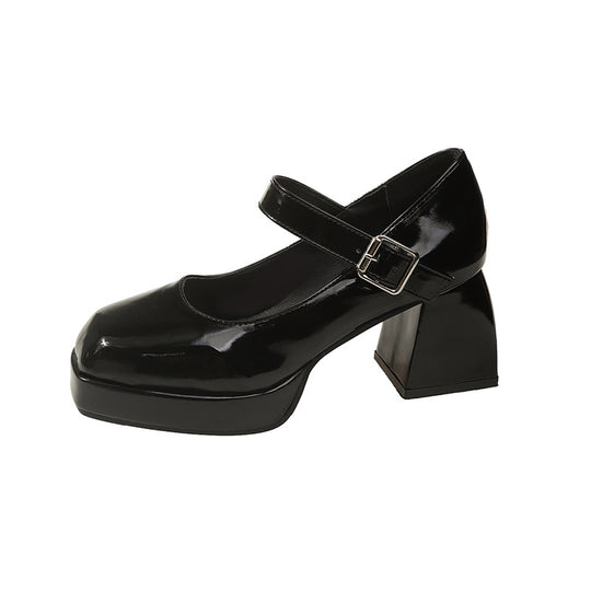Damen elegante Plateau-Pumps mit Perlen-Detail EB