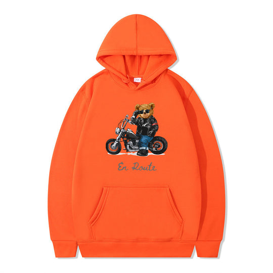 Damen Kapuzenpullover mit einzigartigem Bärenmotiv und lässiger Passform EB
