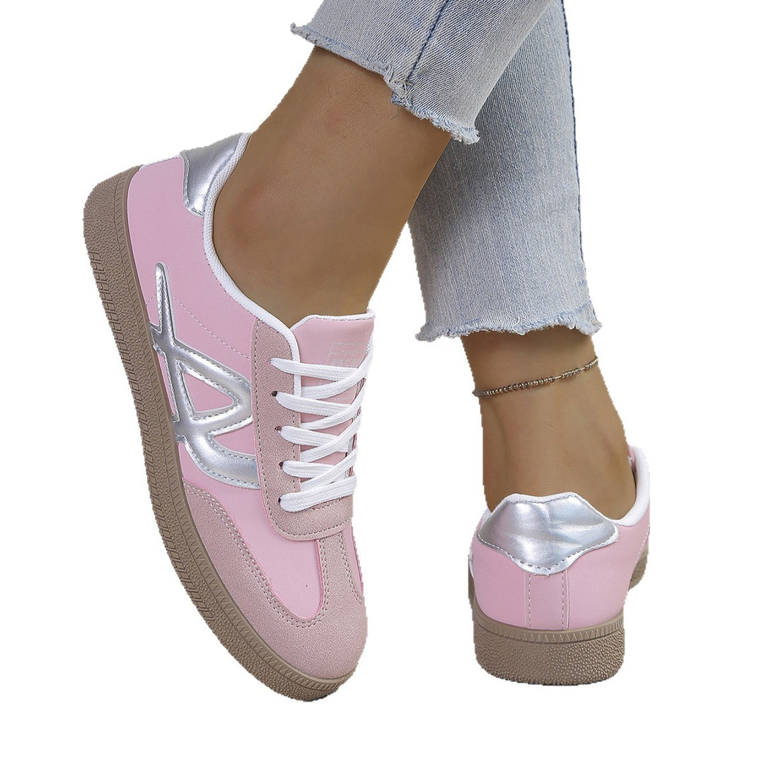 Damen Sportliche Sneakers mit glänzenden Akzenten und innovativer Sohle EB