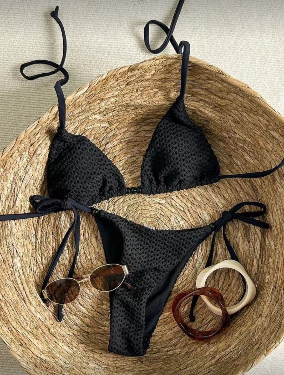 Damen Netz-Bikini mit verstellbaren Trägern EB