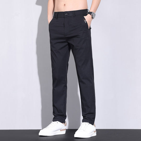 Herren modische Chino-Hose mit elastischem Bund und praktischen Seitentaschen EB