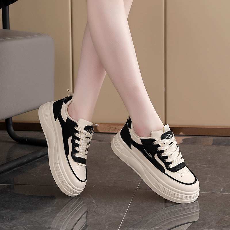 Damen modische Sneakers mit dicker Plattform und atmungsaktiver Oberseite EB