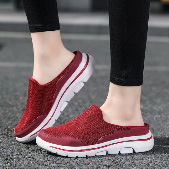 Damen Atmungsaktive Slip-On Freizeitschuhe mit dämpfender Sohle EB