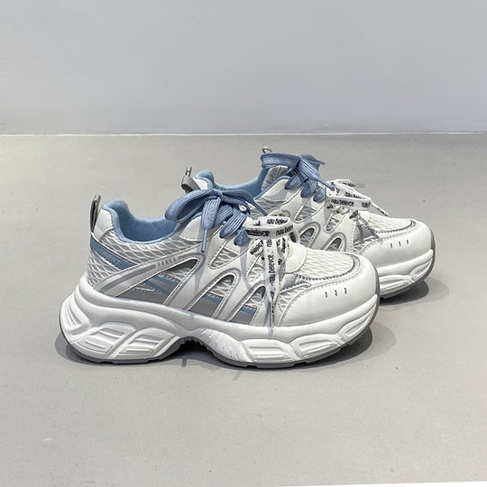 Damen Sportliche Lifestyle Sneakers mit atmungsaktiver Mesh-Oberfläche und dämpfender Sohle EB