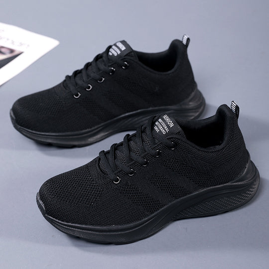 Damen nan leichter Strick-Fitnesssneaker mit nahtlosem Obermaterial, adaptiver EVA-Dämpfung und ergonomischem Fersenpolster EB