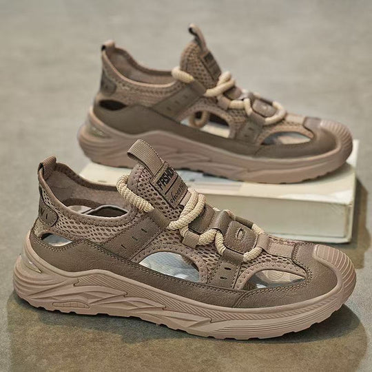 Damen Sportliche Sandalen Sneakers mit atmungsaktiven Mesh-Einsätzen EB