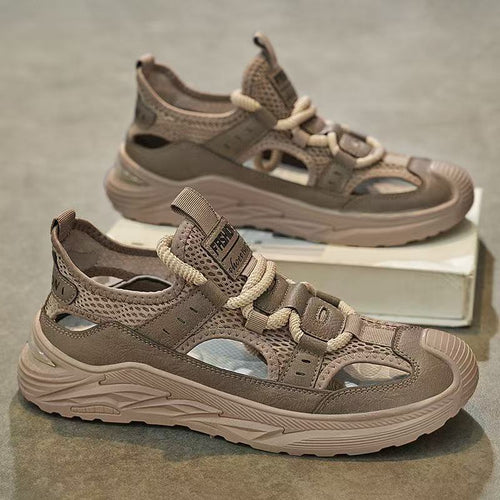 Damen Sportliche Sandalen Sneakers mit atmungsaktiven Mesh-Einsätzen EB