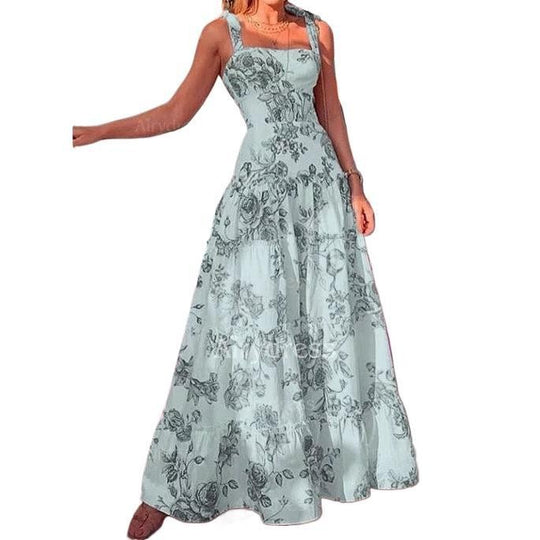 Damen Maxikleid mit floralen Mustern EB