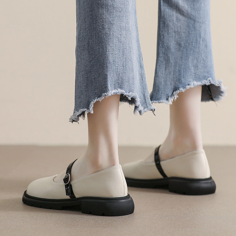 Damen Mary-Jane Ballerinas mit praktischem Riemen und stabiler Sohle EB