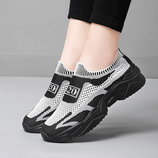 Damen Stretch-Sneaker mit atmungsaktivem Strickdesign und weichem Innenfutter EB
