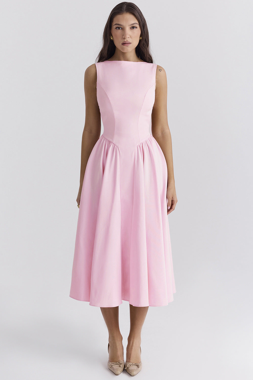 Damen A-Linien Kleid mit elegantem Schnitt und Taillierung EB