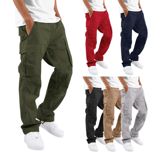 Herren Cargo-Hose mit praktischen Seitentaschen und elastischem Bund EB