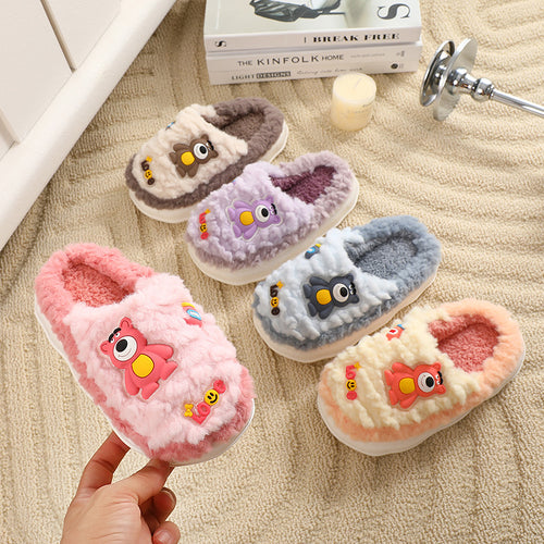 Damen Hausschuhe mit tierischem Motiv und flauschigem Futter EB