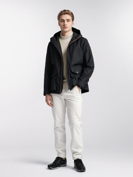 Herren funktionale Übergangsjacke mit abnehmbarer Kapuze EB