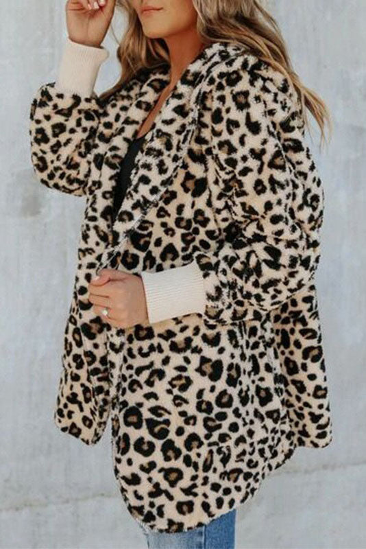 EB | Entscheidungen Brauner Leopard Teddy Mantel