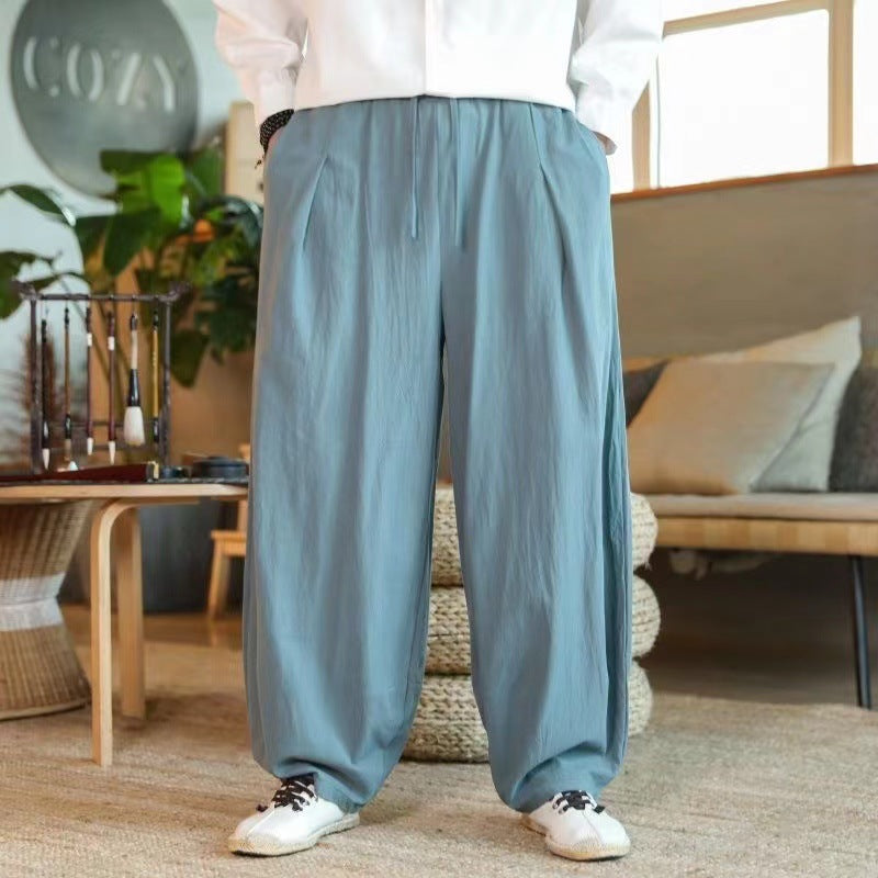 Unisex nan moderner Oversize Harem-Jogger mit tiefem Schritt, Tunnelzug und seitlichen Eingrifftaschen EB