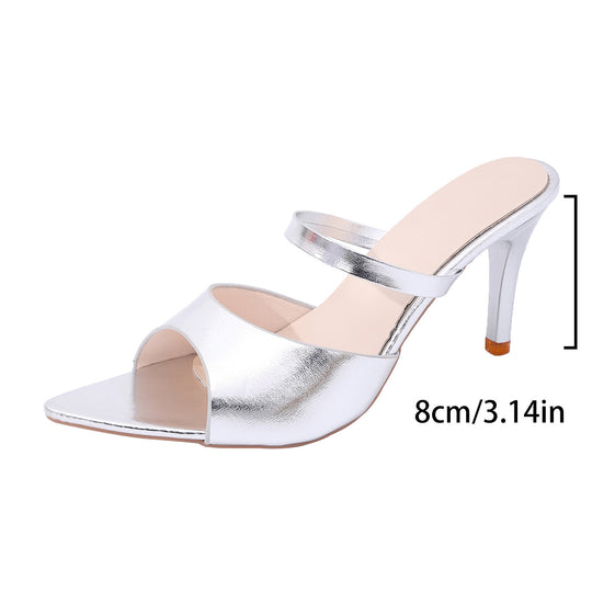 Damen Offene High-Heels Sandalen mit elegantem Riemchen-Design EB
