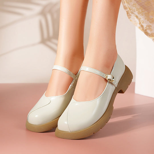 Damen Ballerinas mit verstellbarem Riemen und rutschfester Sohle EB