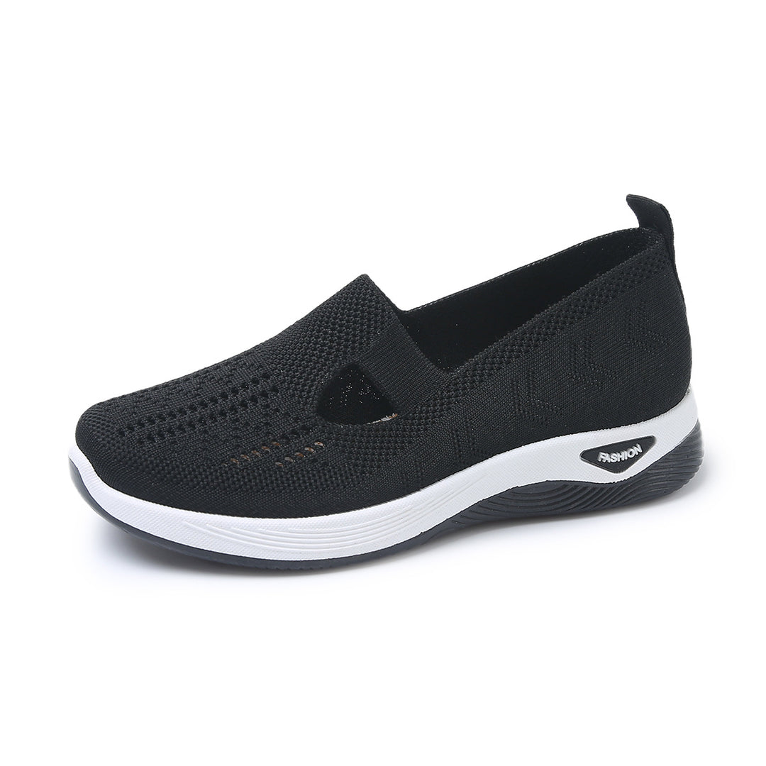 Damen Bequeme Slip-On Sneakers mit atmungsaktiver Netzstruktur EB