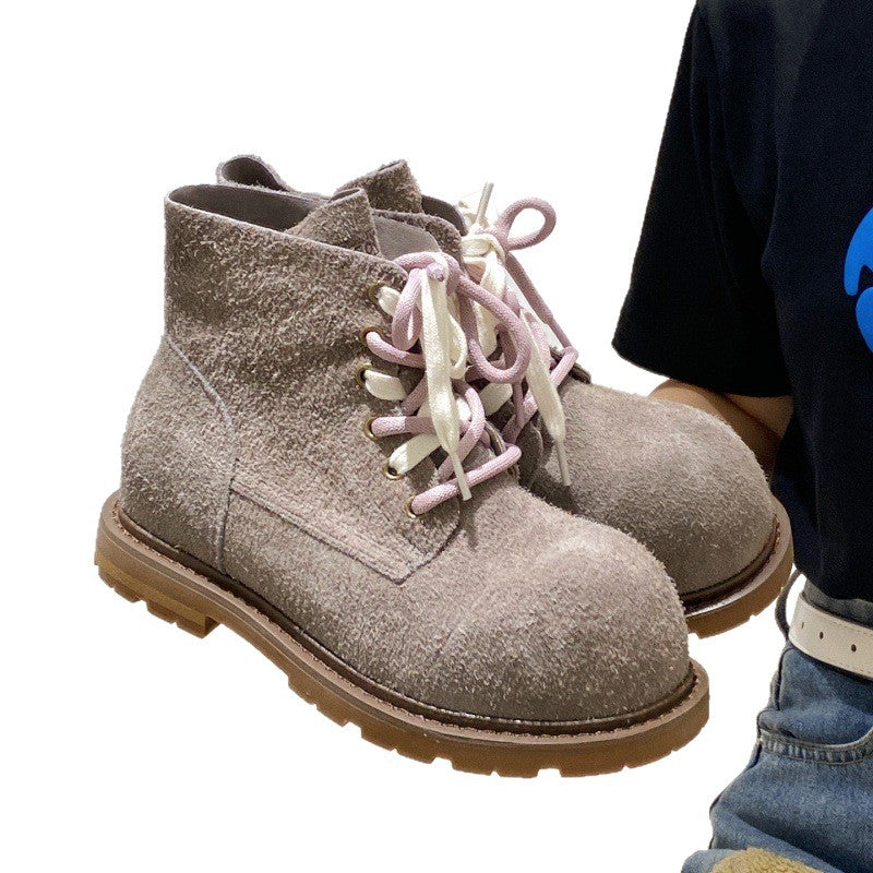 Damen bequeme und stilvolle Chelsea Boots mit trendy Schnürung EB