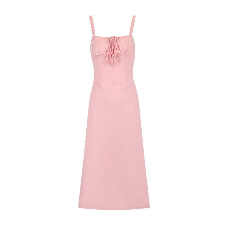 Damen Maxikleid mit formschöner Schnürung und eleganten Trägern EB