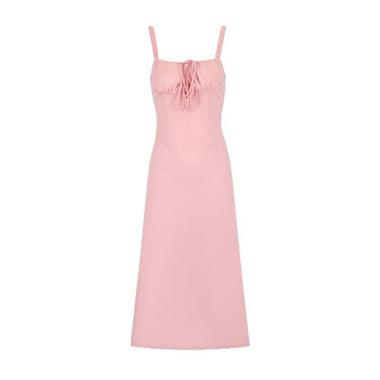 Damen Maxikleid mit formschöner Schnürung und eleganten Trägern EB