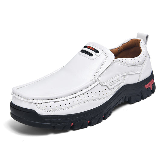 Herren Multifunktionale und bequeme Leder-Slipper mit rutschfester Sohle EB