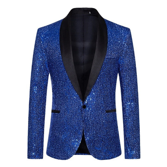 EB Herren Pailletten-Blazer mit Schalkragen