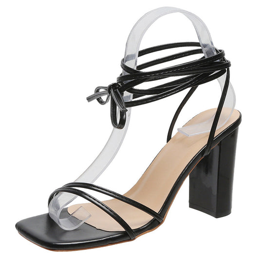 Damen Elegante und transparente High Heels mit praktischem Riemendesign EB