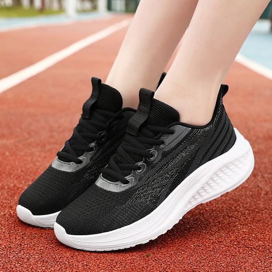 Damen Atmungsaktive Laufschuhe mit flexiblem Strick-Obermaterial und antirutsch Sohle EB