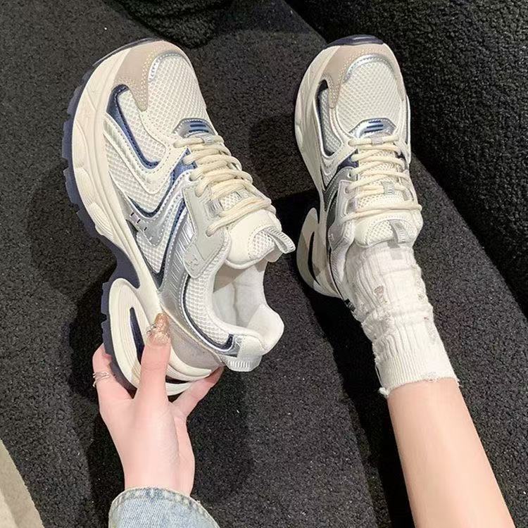 Damen Chunky Sneakers mit atmungsaktivem Mesh-Obermaterial und dämpfender Sohle EB