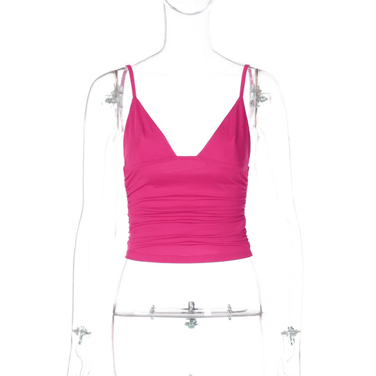 Damen Crop-Top mit asymmetrischem Schnitt und figurbetonter Silhouette EB