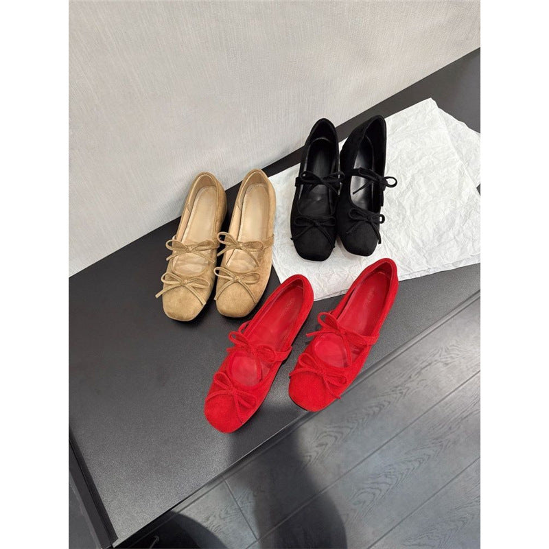 Damen Ballerinas mit Schleifenverzierung EB