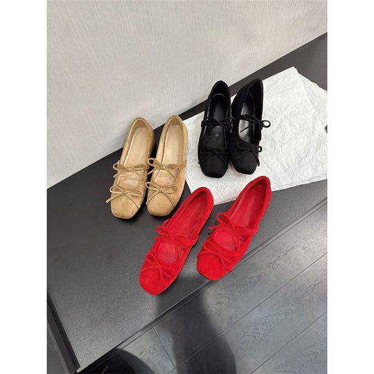 Damen Ballerinas mit Schleifenverzierung EB
