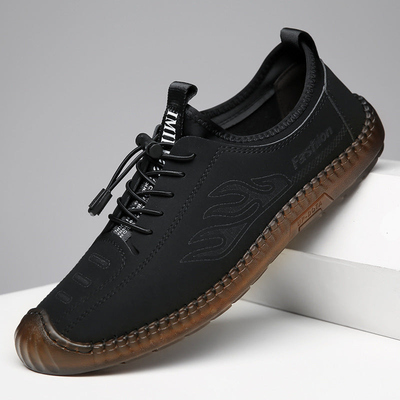 Damen Bequeme Sport-Casual Sneakers mit elastischen Schnürsenkeln EB