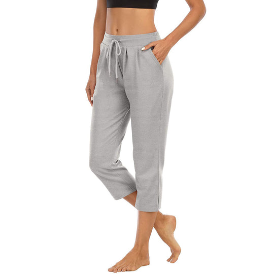 Damen nan lässige Jogginghose mit hoher Taille, Kordelzug und praktischen Seitentaschen EB