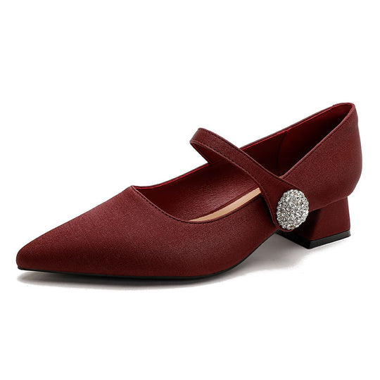 Damen elegante Ballerinas mit modischem Strassdetail EB
