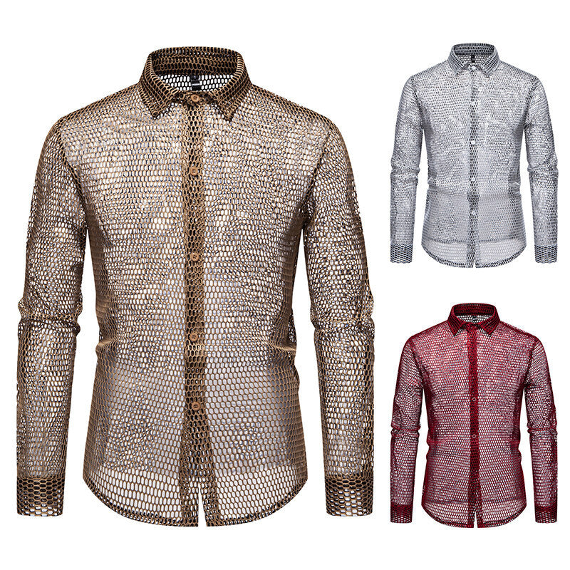 Herren Mesh-Hemd aus hochwertigem Material mit innovativem Design EB