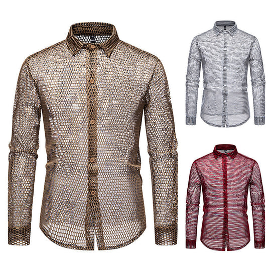 Herren Mesh-Hemd aus hochwertigem Material mit innovativem Design EB