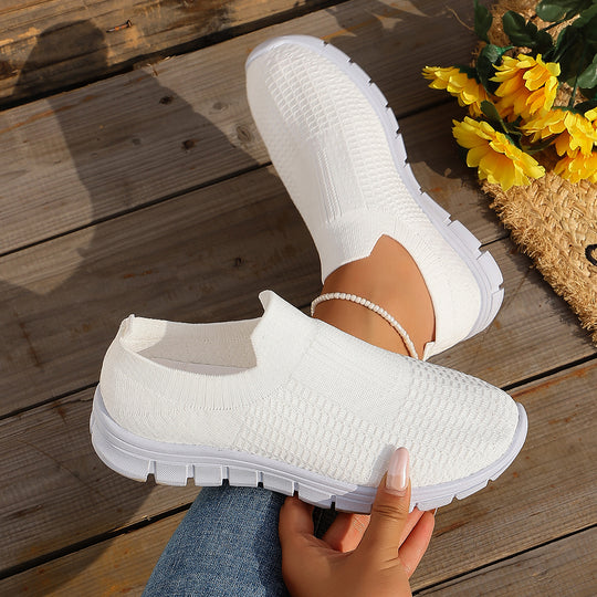 Damen Bequeme Slip-On Sneakers mit atmungsaktivem Obermaterial EB