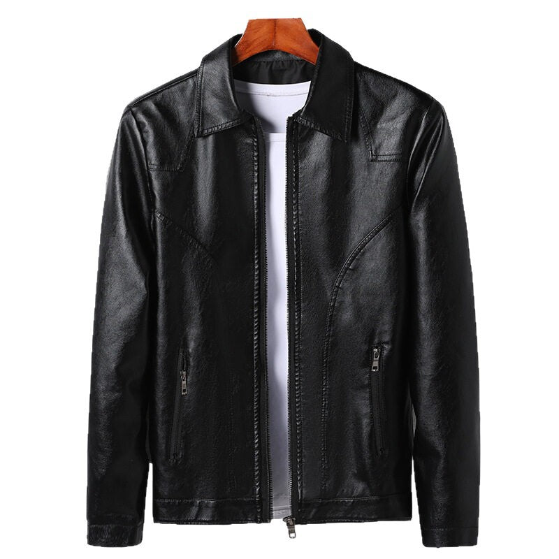 Herren lässige Kunstlederjacke EB