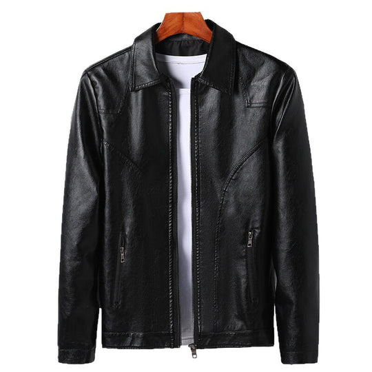 Herren lässige Kunstlederjacke EB