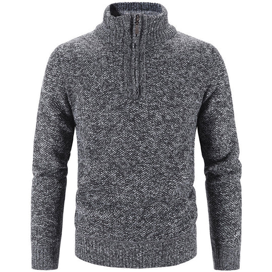 Herren modischer Rollkragenpullover mit elegantem Reißverschluss EB