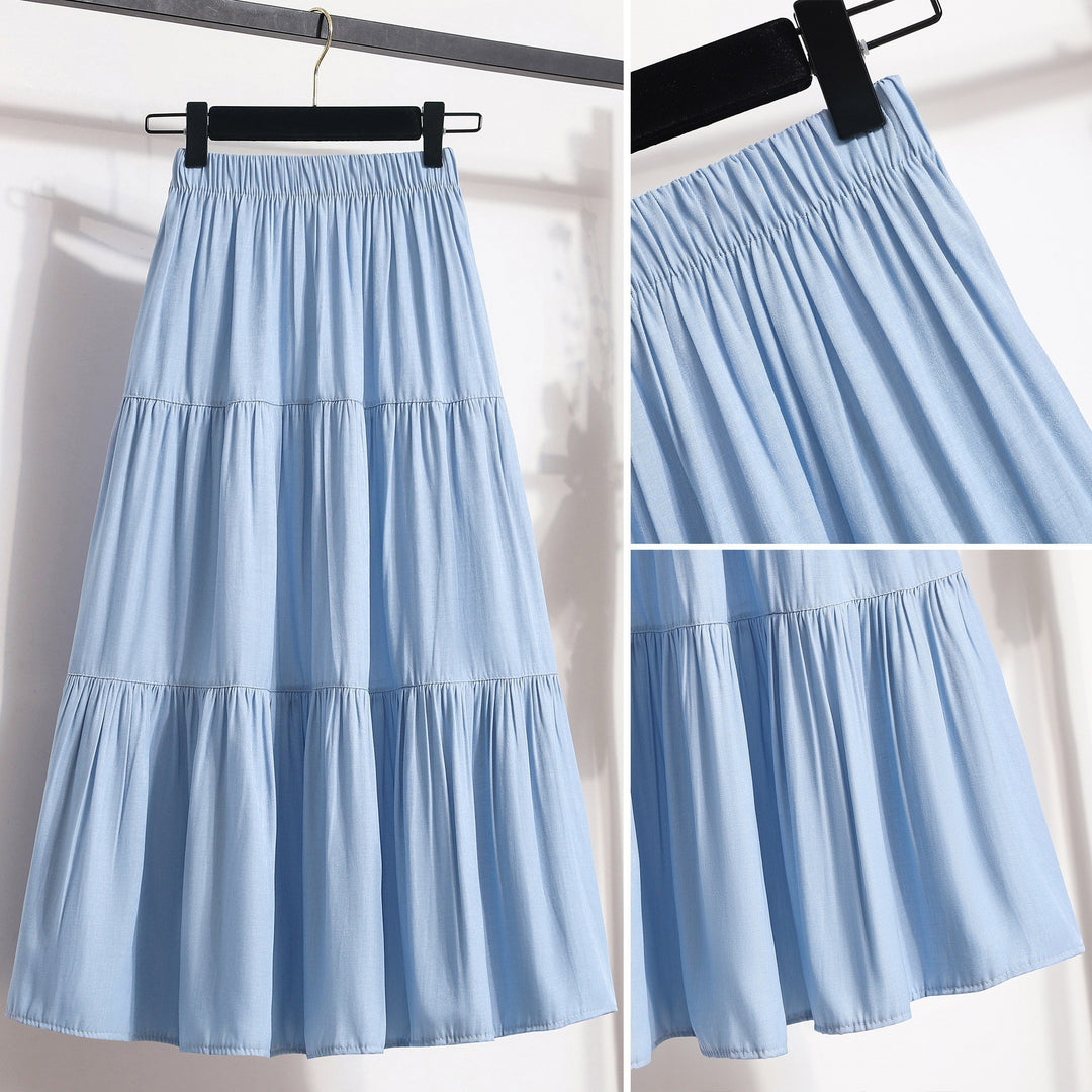 Damen Midi-Rock im lässigen Vintage-Stil EB