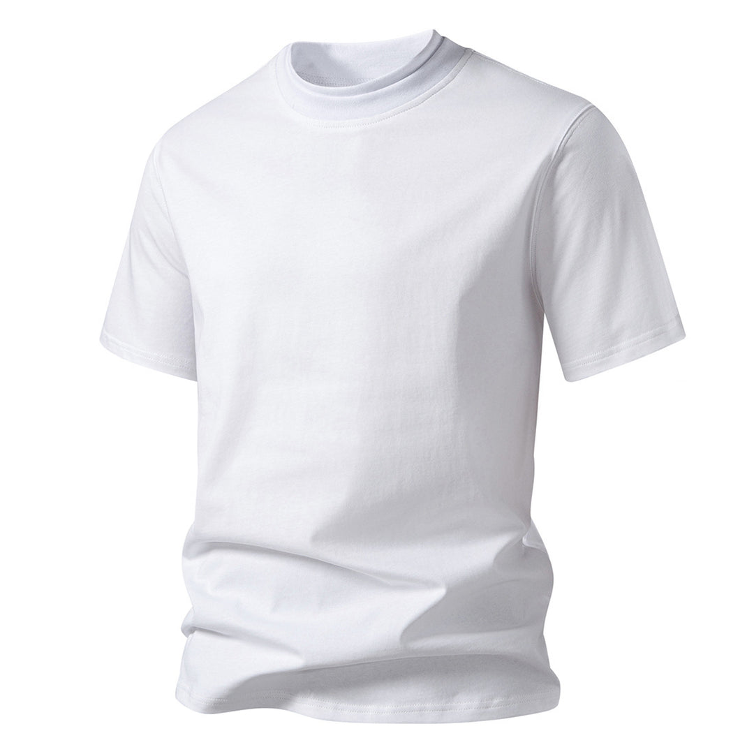 Herren Rundhalsshirt aus hochwertiger Baumwolle mit minimalistischem Design EB